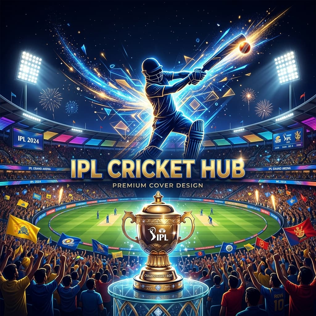 IPL Stadium and Championship Trophy